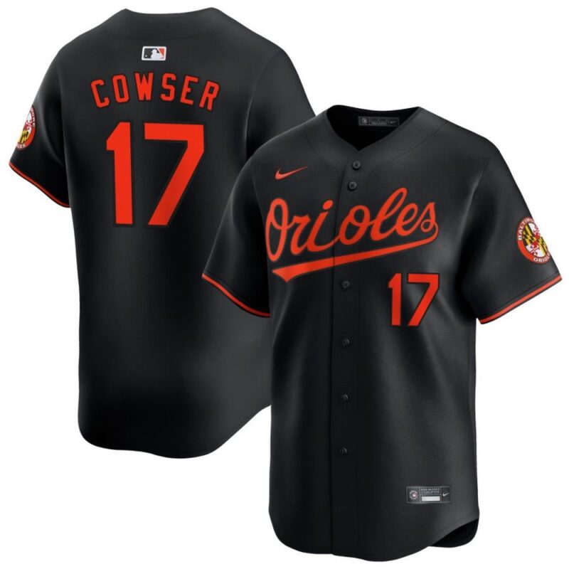 686312ff82e1a_1 Men's Baltimore Orioles #17 Colton Cowser Black Cool Base Stitched Baseball Jersey