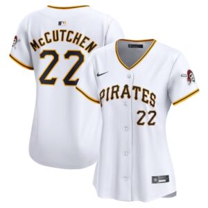 6863132a039ae_1 Women's Pittsburgh Pirates #22 Andrew McCutchen White Home Limited Player Jersey