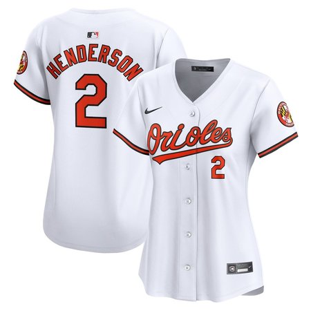 6863132fe0f1f_1 Women's Baltimore Orioles Gunnar Henderson White Home Limited Player Jersey