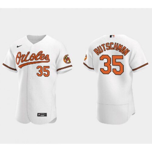 686313805c17b_1 Men's Baltimore Orioles #35 Adley Rutschman White Flex Base Stitched Baseball Jersey