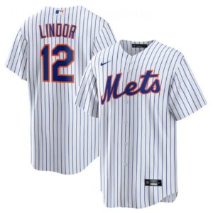 68631419a7d0c_1 Men's New York Mets #12 Francisco Lindor White Cool Base Stitched Jersey