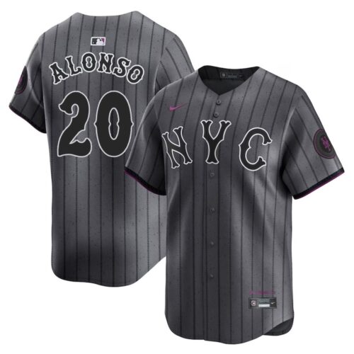 68631469e22c6_1 Men's New York Mets #20 Pete Alonso Graphite 2024 City Connect Limited Player Jersey