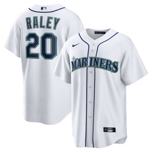 6863147837231_1 Men's Seattle Mariners #20 Luke Raley Nike White Home Replica Jersey