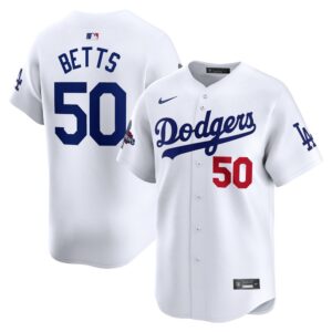 686314819572b_1 Men's Los Angeles Dodgers #50 Mookie Betts White 2024 World Series Champions Home Limited Player Jersey