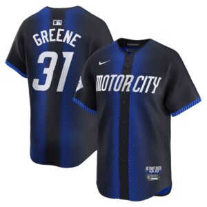 6863148459ef8_1 Men's Detroit Tigers #31 Riley Greene Navy 2024 City Connect Limited Jersey