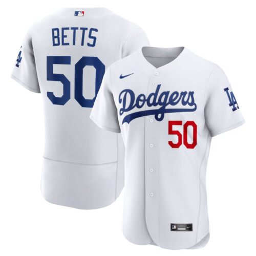 686314a15bcb7_1 Men's Los Angeles Dodgers #50 Mookie Betts White Flex Base Stitched MLB Jersey