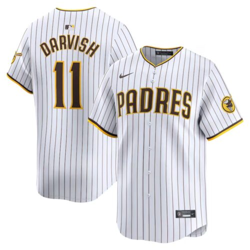 686314b5b8186_1 Men's San Diego Padres #11 Yu Darvish Nike White Home Limited Player Jersey