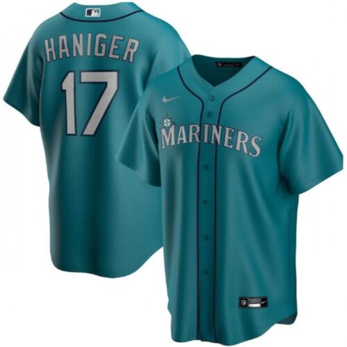 686314c1d4902_1 Men's Seattle Mariners #17 Mitch Haniger Aqua Cool Base Stitched jersey