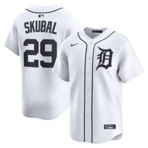 686314d53a874_1 Men's Detroit Tigers #29 Tarik Skubal Nike White Home Limited Player Jersey