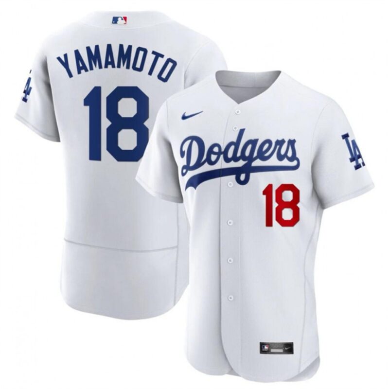 686314f1ed553_1 Men's Los Angeles Dodgers #18 Yoshinobu Yamamoto White 2023 Flex Base Stitched Baseball Jersey