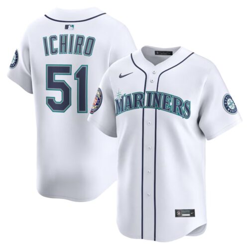 6863155d3da33_1 Men's Seattle Mariners #51 Ichiro Suzuki Nike White 2025 National Baseball Hall of Fame Nike Home Limited Player Jersey