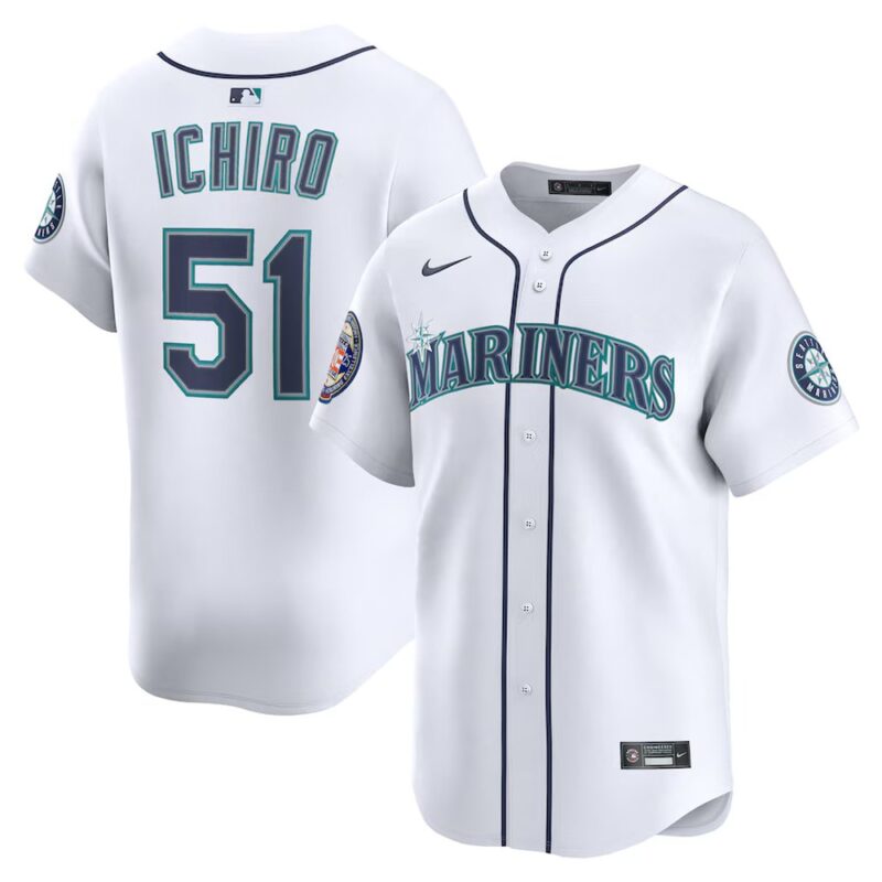 6863155d3da33_1 Men's Seattle Mariners #51 Ichiro Suzuki Nike White 2025 National Baseball Hall of Fame Nike Home Limited Player Jersey