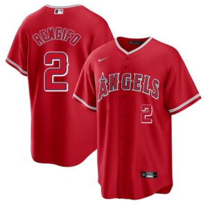 686315600174f_1 Men's Los Angeles Angels #2 Luis Rengifo Nike Red Home Replica Jersey