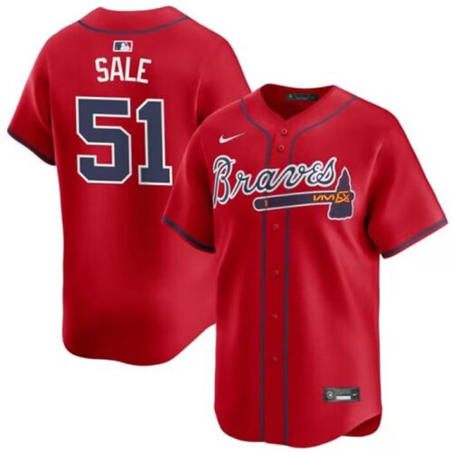 686315861ece8_1 Men's Atlanta Braves #51 Chris Sale Red Home Replica Jersey