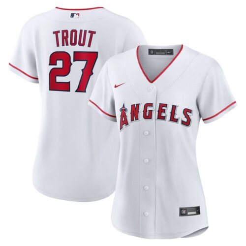 686315971196e_1 Women's Los Angeles Angels #27 Mike Trout Nike White Home Replica Player Jersey
