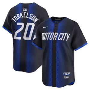 686315af44c47_1 Men's Detroit Tigers #20 Spencer Torkelson Navy 2024 City Connect Limited Jersey