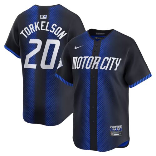 686315af44c47_1 Men's Detroit Tigers #20 Spencer Torkelson Navy 2024 City Connect Limited Jersey
