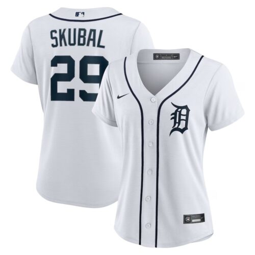 686315dc1687e_1 Women's Detroit Tigers #29 Tarik Skubal Nike White Home Replica Player Jersey