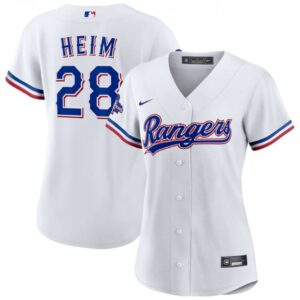 686316137c45b_1 Women's Texas Rangers #28 Jonah Heim White 2023 World Series Champions Stitched Baseball Jersey(Run Small)
