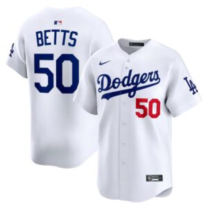 68631629b6528_1 Men's Los Angeles Dodgers #50 Mookie Betts White Home Limited Player Jersey