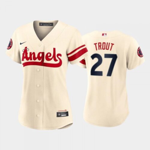 686316324c9d0_1 Women's Los Angeles Angels #27 Mike Trout 2022 Cream City Connect Stitched Baseball Jersey(Run Small)