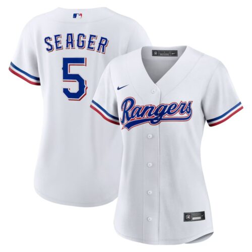686316659dc94_1 Women's Texas Rangers #5 Corey Seager Nike White Home Replica Player Jersey