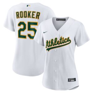 6863166818b41_1 Women's Oakland Athletics #25 Brent Rooker Nike White Home Replica Jersey