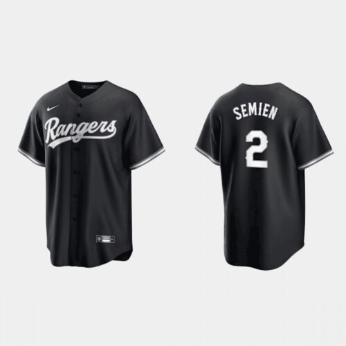 6863169c70578_1 Men's Texas Rangers #2 Marcus Semien Black Cool Base Stitched Baseball Jersey
