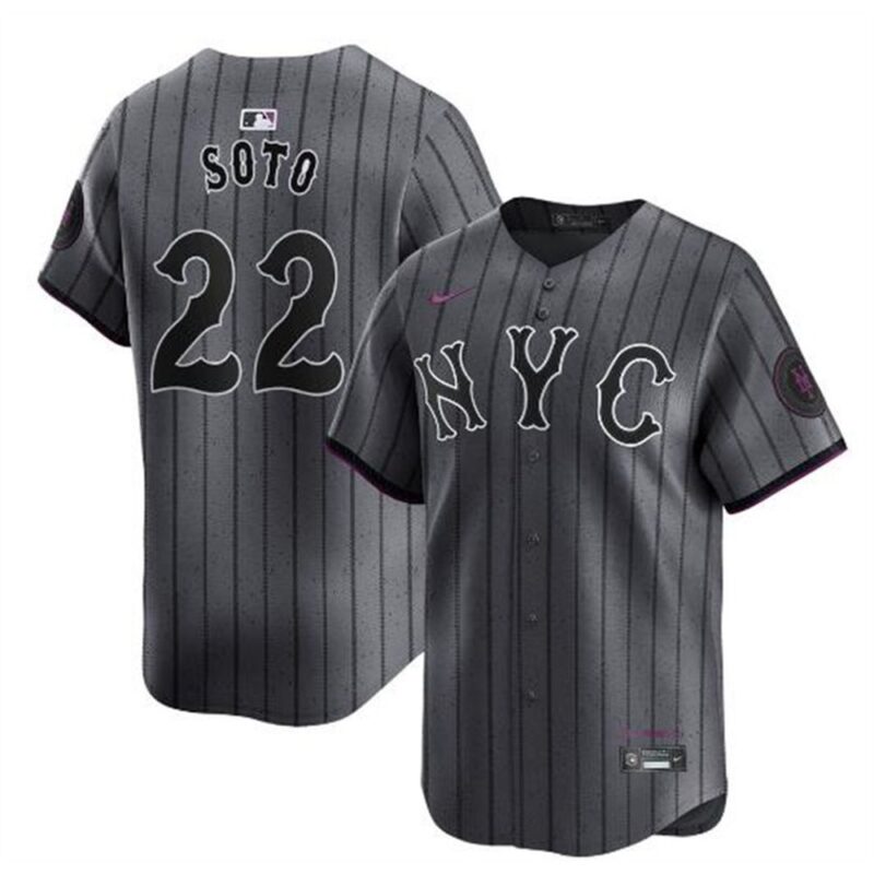 686316c4a1aaa_1 Men's New York Mets #22 Juan Soto Graphite 2024 City Connect Limited Stitched Baseball Jersey