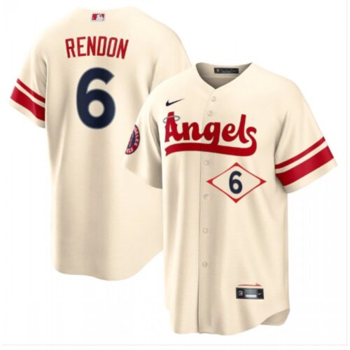 686316da10f1d_1 Men's Los Angeles Angels #6 Anthony Rendon 2022 Cream City Connect Cool Base Stitched Jersey