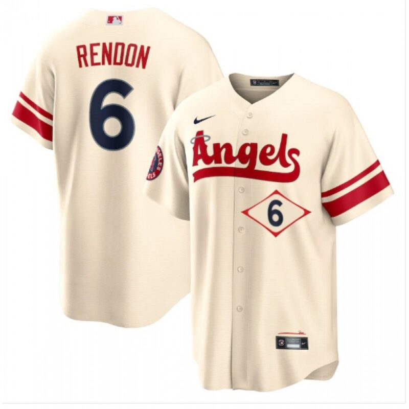686316da10f1d_1 Men's Los Angeles Angels #6 Anthony Rendon 2022 Cream City Connect Cool Base Stitched Jersey