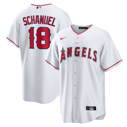 686316f8845c3_1 Men's Los Angeles Angels #18 Nolan Schanuel Nike White Home Replica Jersey