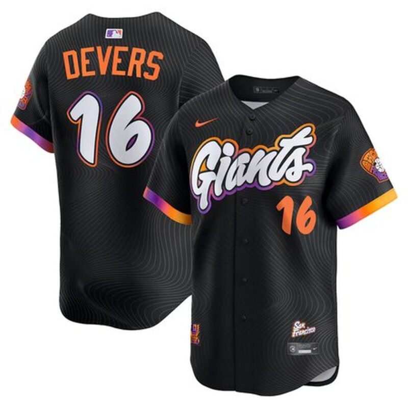 68631704688c4_1 Men's San Francisco Giants #16 Rafael Devers Nike Black 2025 City Connect Limited Player Jersey