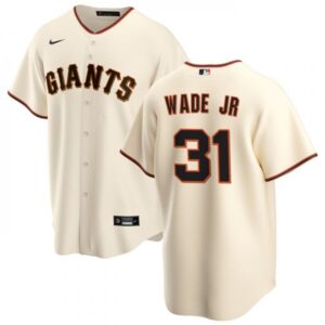6863172d25b15_1 Men's San Francisco Giants #31 LaMonte Wade Jr. Cream Cool Base Stitched Jersey