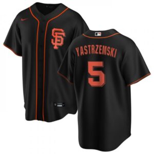 68631745360e8_1 Men's San Francisco Giants #5 Mike Yastrzemski Black Cool Base Stitched Jersey