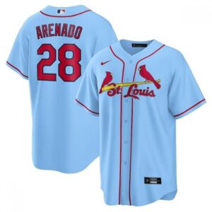 6863188bc4aa3_1 Men's St. Louis Cardinals #28 Nolan Arenado Blue Cool Base Stitched Jersey