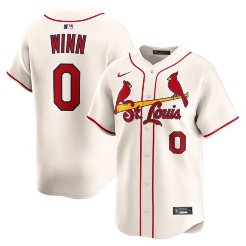 6863189dcfcf6_1 Men's St. Louis Cardinals #0 Masyn Winn Cream Home Limited Jersey