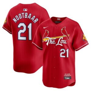686318a0cd144_1 Men's St. Louis Cardinals #21 Lars Nootbaar Red 2024 City Connect Limited Player Jersey