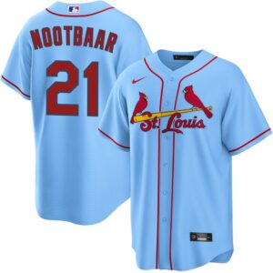 686318a6abcd4_1 Men's St. Louis Cardinals #21 Lars Nootbaar Blue Home Limited Jersey