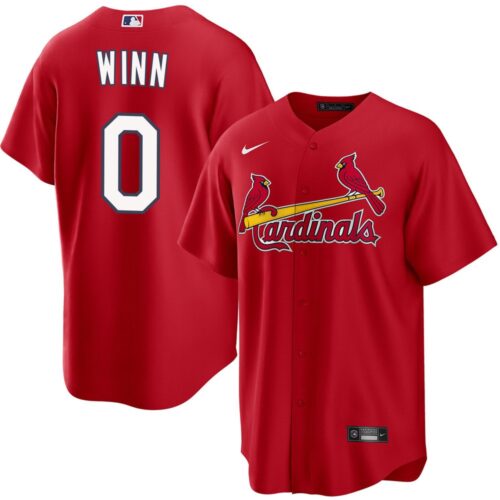 686318b8bb6b7_1 Men's St. Louis Cardinals #0 Masyn Winn Red Home Limited Jersey