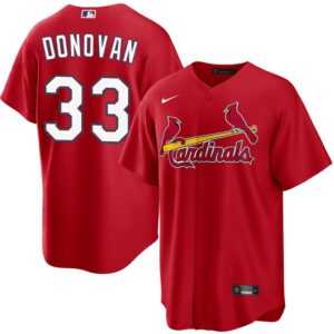 686318bbd8bdb_1 Men's St. Louis Cardinals #33 Brendan Donovan Red Home Limited Jersey