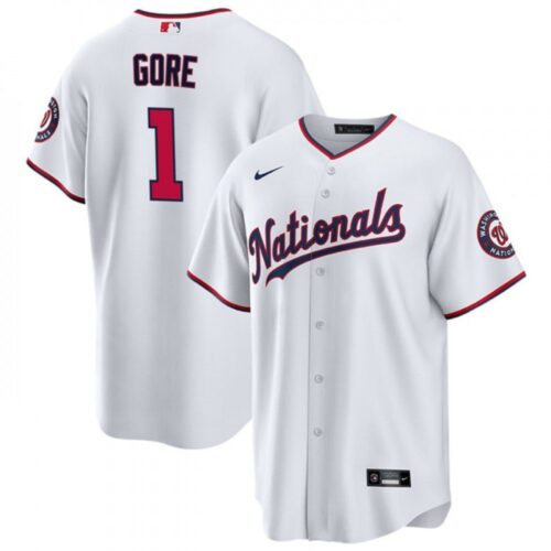 686318fd5b37e_1 Men's Washington Nationals #1 MacKenzie Gore White Cool Base Stitched Baseball Jersey