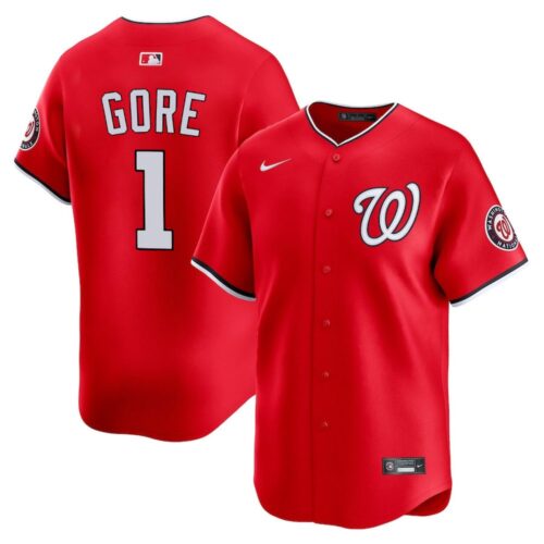 68631900022e7_1 Men's Washington Nationals #1 MacKenzie Gore Nike Red Alternate Limited Player Jersey