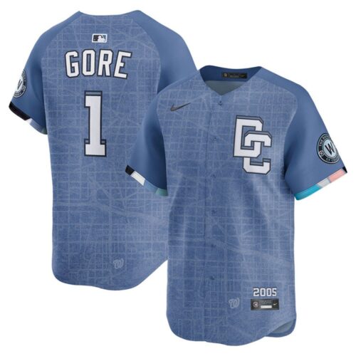 68631902b9d7d_1 Men's Washington Nationals #1 MacKenzie Gore Nike Blue 2025 City Connect Limited Jersey