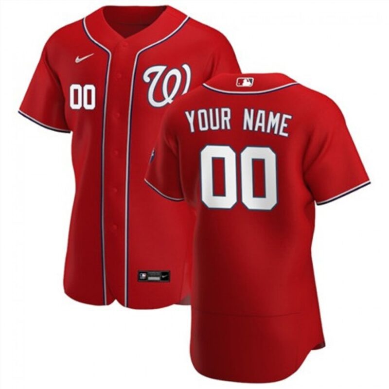 6863191111e74_1 Men's Washington Nationals Red Customized Stitched MLB Jersey