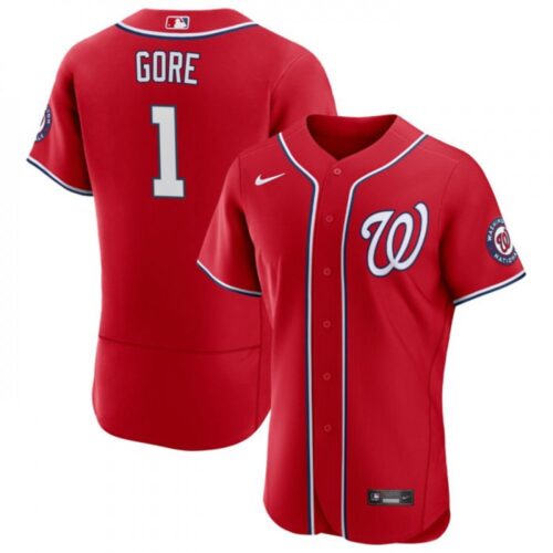 6863192d4d918_1 Men's Washington Nationals #1 MacKenzie Gore Red Flex Base Stitched MLB Jersey