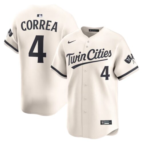 6863193e852d8_1 Men's Minnesota Twins #4 Carlos Correa Nike Cream Alternate Limited Player Jersey
