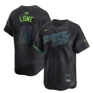 68631952d23da_1 Men's Tampa Bay Rays #8 Brandon Lowe Charcoal 2024 City Connect Limited Stitched Baseball Jersey