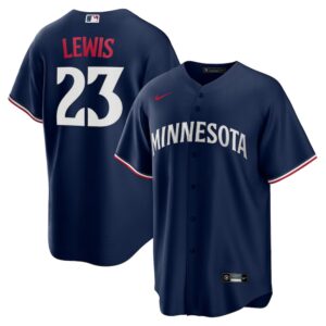 68631958a492f_1 Men's Minnesota Twins #23 Royce Lewis Nike Navy Alternate Replica Jersey