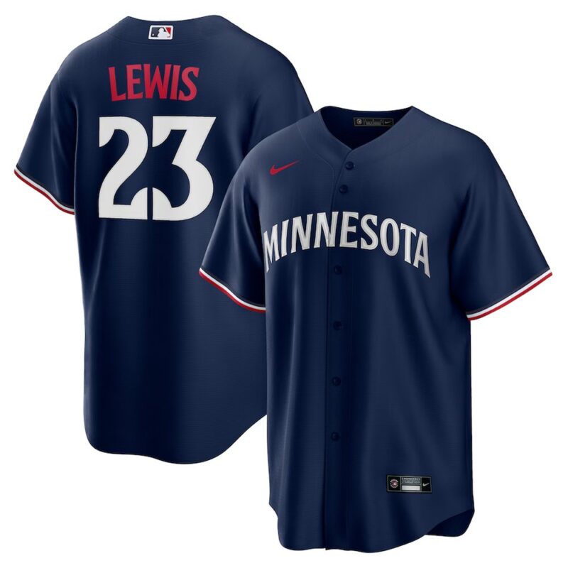 68631958a492f_1 Men's Minnesota Twins #23 Royce Lewis Nike Navy Alternate Replica Jersey